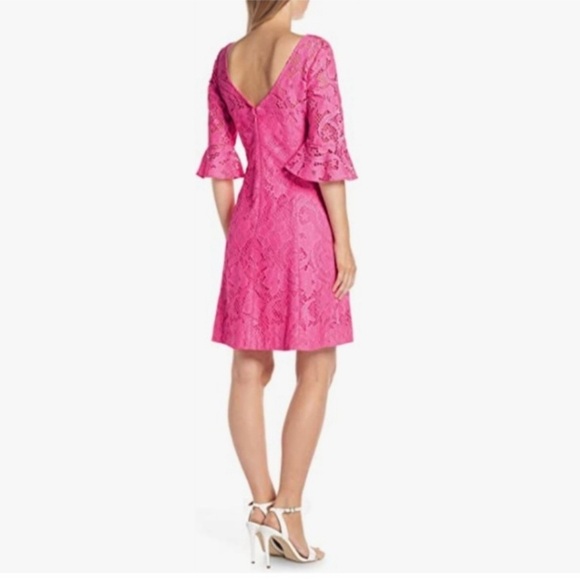 Lilly Pulitzer Allyson Dress Size 00 Pink Tropics Floral Lace NWT - Picture 16 of 16